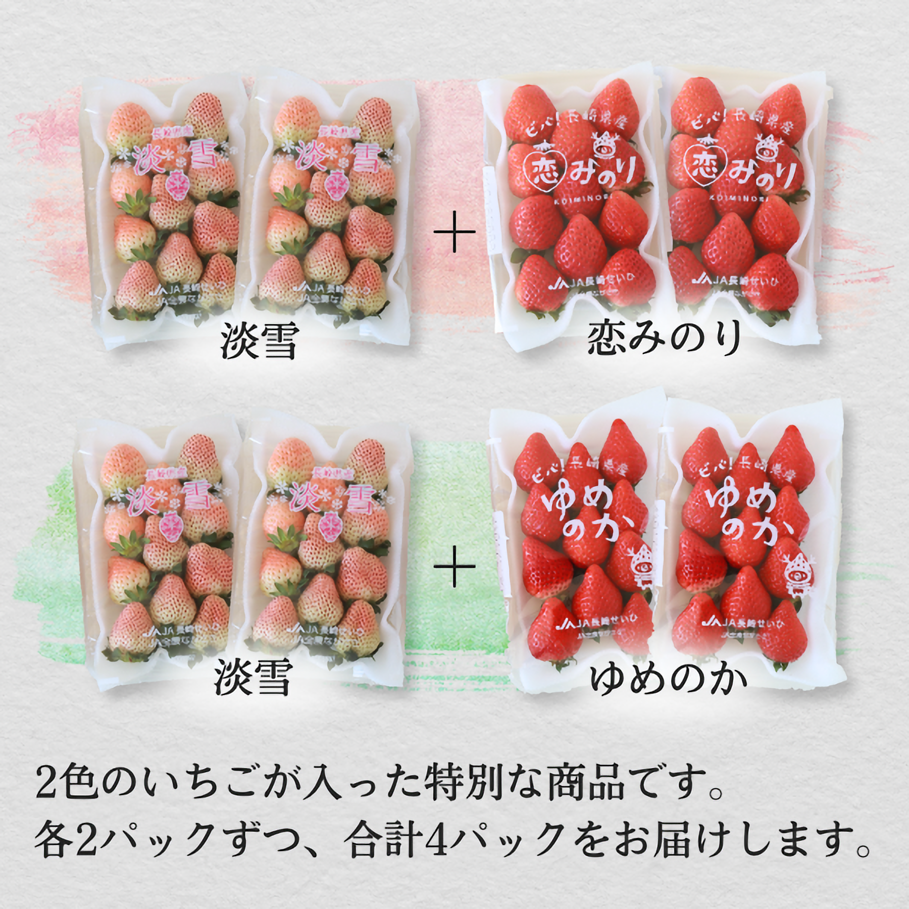 いちご2種セット | JA長崎せいひ公式オンラインショップ｜長崎県の