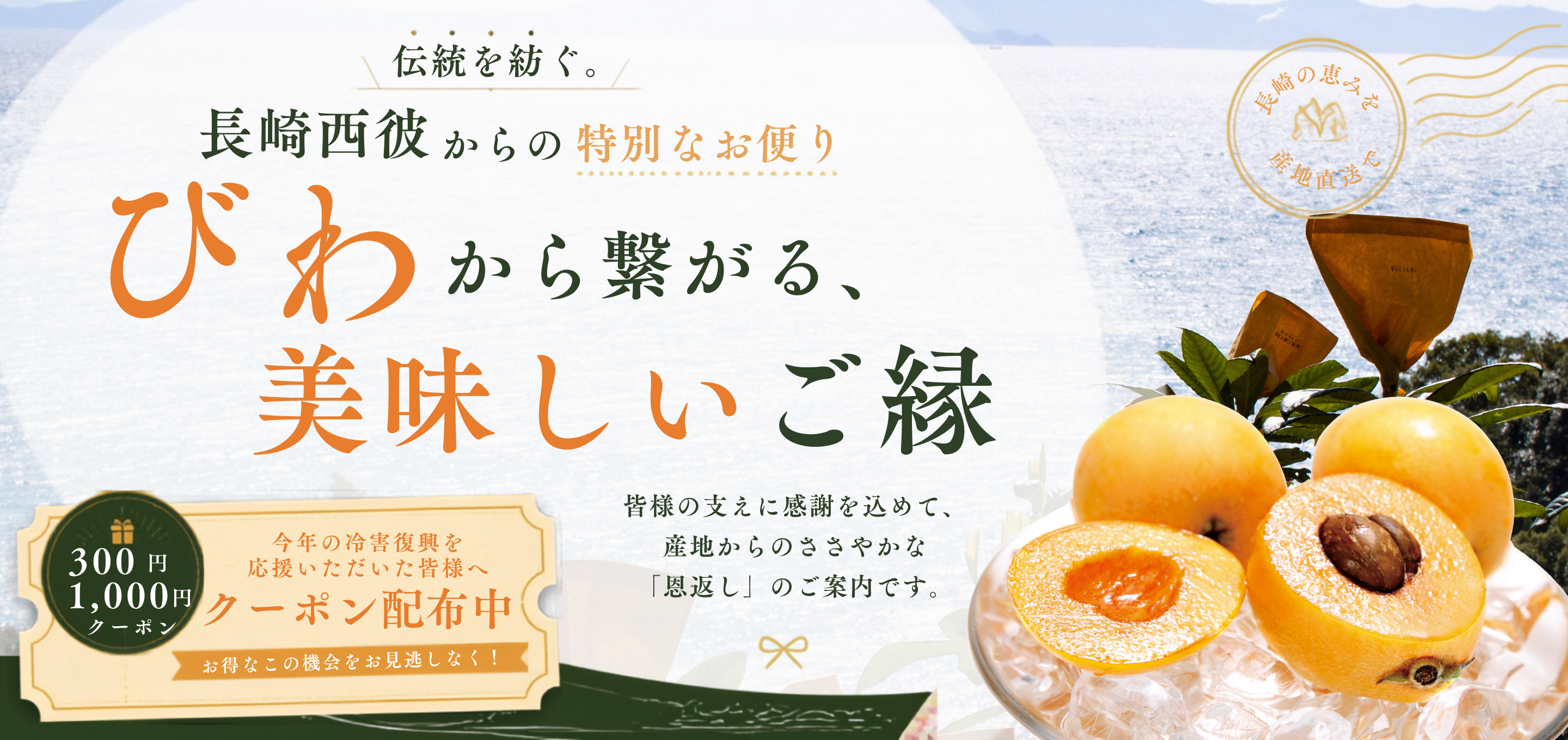 ＼特別クーポン配布中／今季びわを購入していただいた皆様だけの限定オファー
